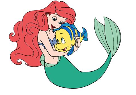 Ariel And Flounder Drawing