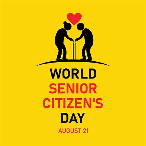 World Senior Citizen's day observed each year on August 21st worldwide, modern background vector ...