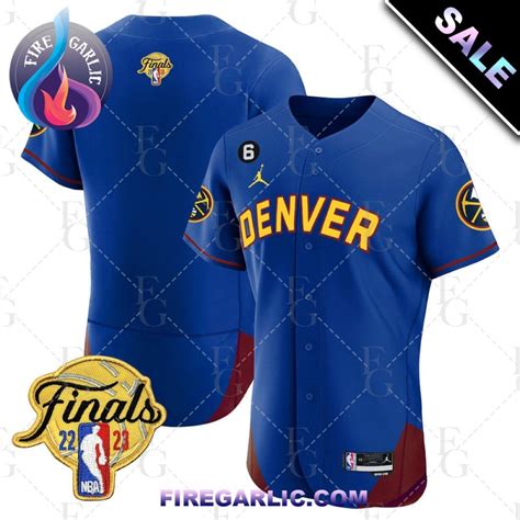 Denver Nuggets 2023 Finals Patch Flex Baseball Jersey Denver Nuggets ...