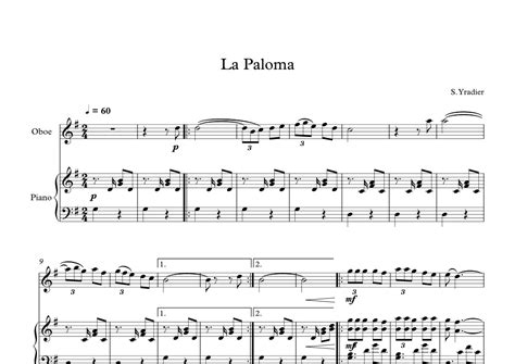 La Paloma - Sebastian Yradier (Oboe + Piano) (arr. Digital Book Music ...