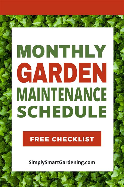 Garden Maintenance Checklist PDF (Easy for ANYONE To Use) | Garden ...