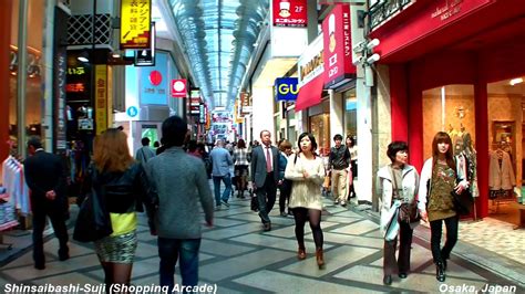 Walking Through Shinsaibashi Shopping Arcade @ Osaka Japan [Namba HD POV ] 心斎橋 - YouTube