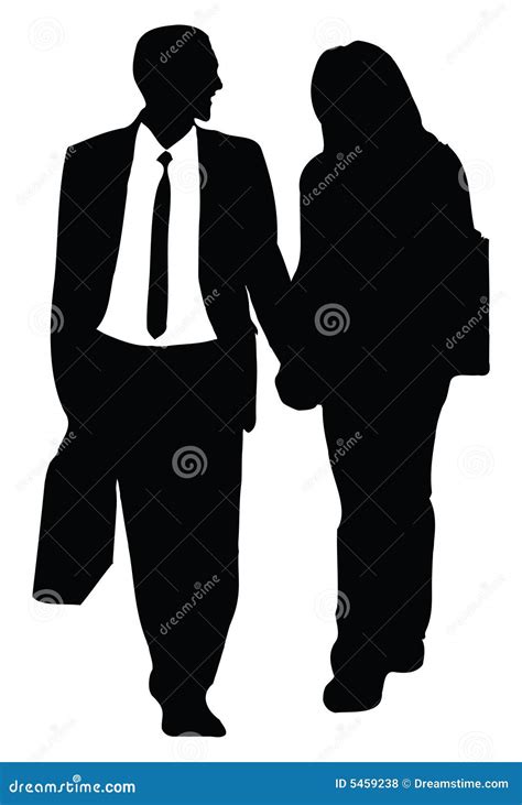 Business couple silhouette stock vector. Illustration of executive - 5459238