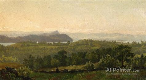 John Frederick Kensett Hudson River Looking Towards Haverstraw Oil Painting Reproductions for ...