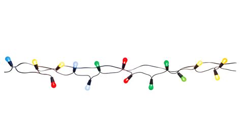 String of Christmas lights isolated on transparent background ...