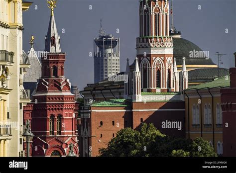 Russia, Moscow. Moscow Kremlin towers Stock Photo - Alamy