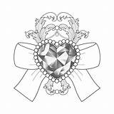 Baroque Diamond Jewelry Pattern Luxury Coloring Page Stock Vector  sketch template