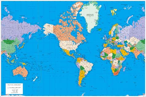 America centered worldmap with sea ports and airports