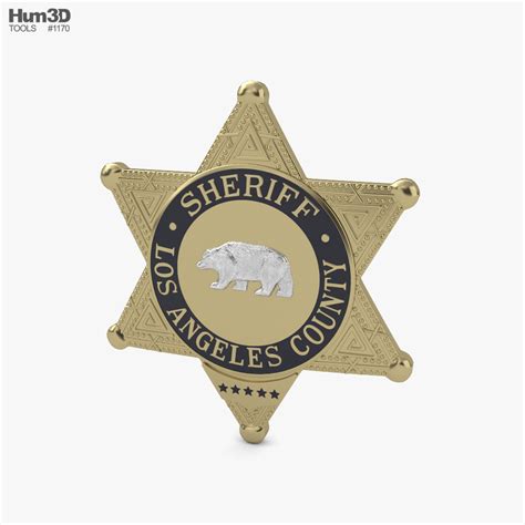 Los Angeles County Sheriff Badge 3D model - Clothes on Hum3D