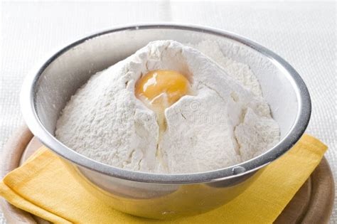 White Flour and Egg in Bowl Stock Photo - Image of preparation, meal: 16791126