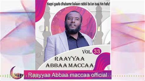 Raayyaa Abbaa Maccaa Vol.33A new 2020 - YouTube