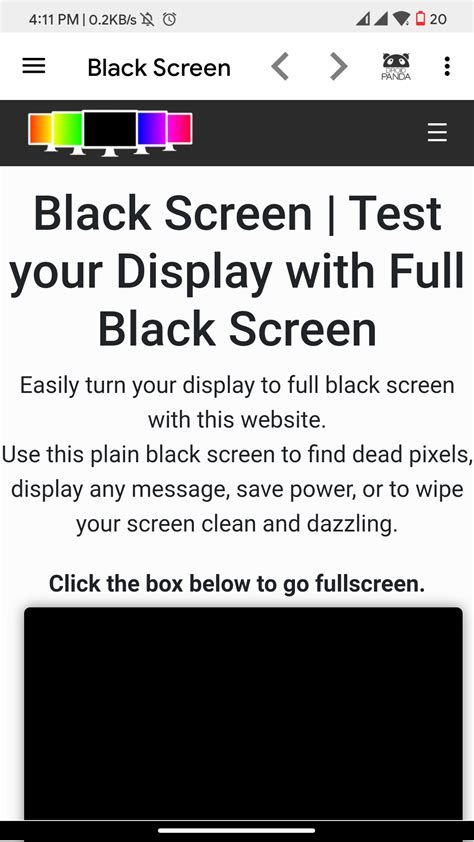 Black Screen Test - App on the Amazon Appstore