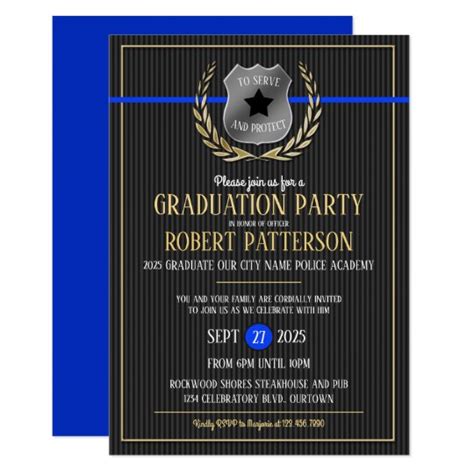 Police Academy Graduation Party Invitations | Zazzle.com