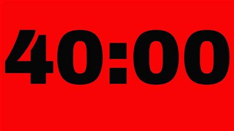 40 Minute Timer: (Alarm At The End) Silent Countdown - YouTube