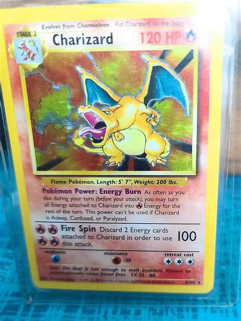 Charizard (4/102) - Basic Pokemon Card - Base - Shadowless - Holo : Amazon.co.uk: Toys & Games