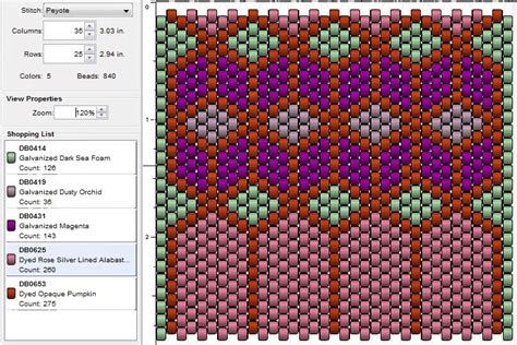 Imaginesque: Beading: Peyote Stitch Pattern 10