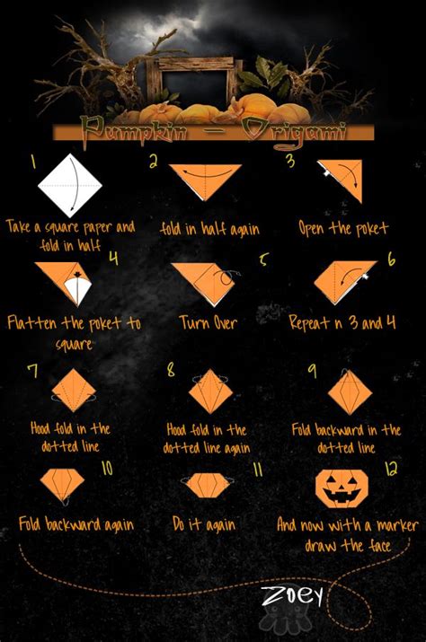 an info sheet with instructions for how to make paper pumpkins in the ...