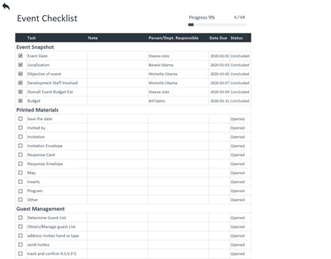 Free Event Checklist Template | Adnia Solutions | Excel Templates