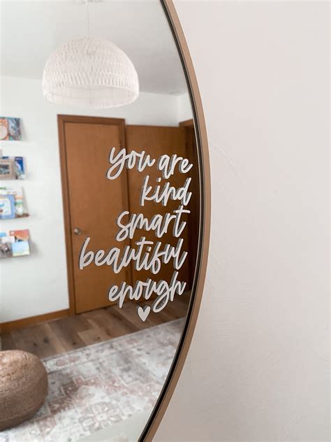 Vinyl affirmations sticker for you or your child's mirror! Includes transfer tape + instructions ...