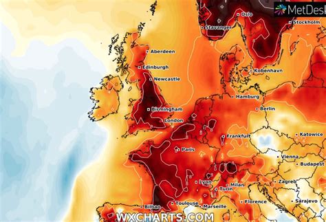 UK weather map: Horror charts turn BLACK as boiling heatwave scorches ...