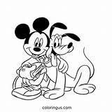 Mickey Mouse Coloring Pages Free Printable PDF sketch template