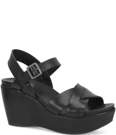 Kork-Ease Black Women's Wedge Sandals | Dillard's