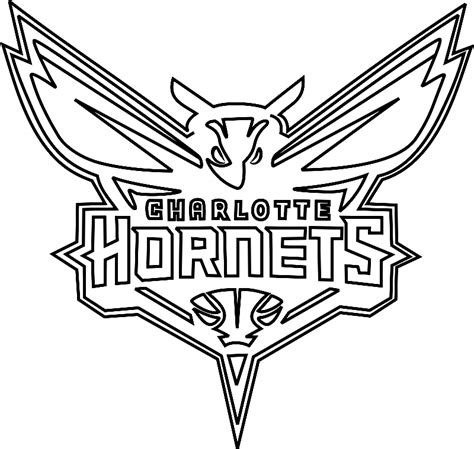 Coloriage Logo Charlotte Hornets - Coloriages Gratuits à Imprimer