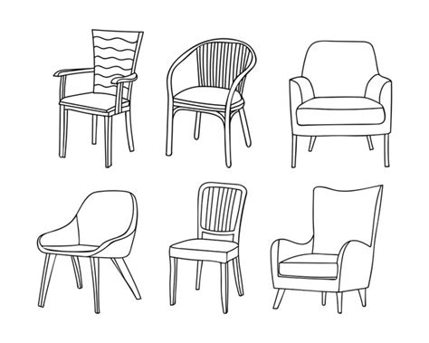 Chair Line Drawing Side View