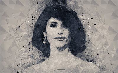 Download wallpapers Gemma Arterton, 4k, face, creative geometric art ...