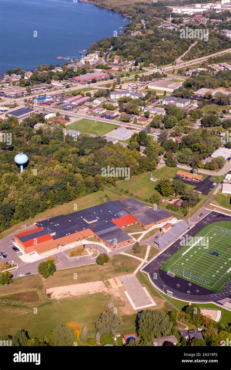 Aerial photograph of McFarland, Wisconsin, USA Stock Photo - Alamy