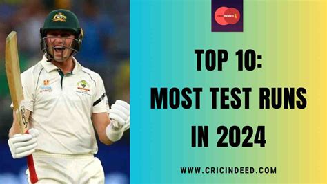 Top 10: Most Runs in Test in 2024 - CricIndeed