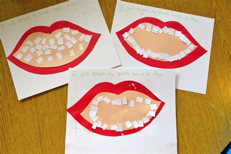 Ms. Sara's Preschool Blog: Dental Week - Gluing Teeth