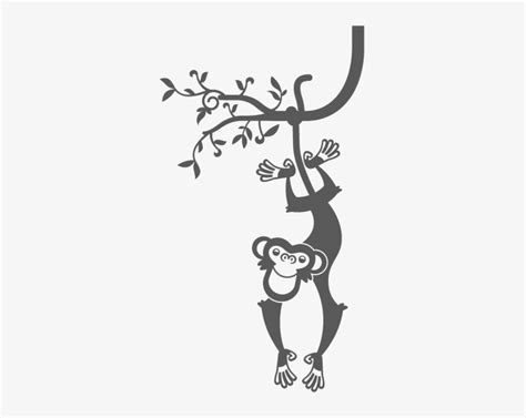 Monkey Wall Decal - Wall Stickers PNG Image | Transparent PNG Free ...