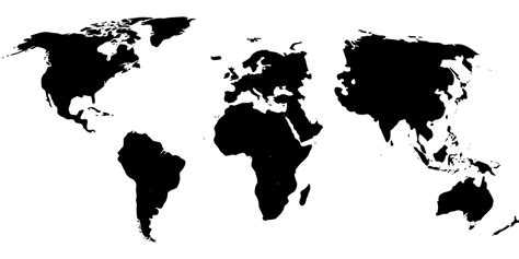 Peta Dunia Asia Hitam · Gambar vektor gratis di Pixabay