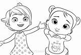 Kolorowanki YoYo Cece Cocomelon sketch template
