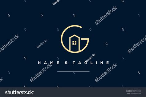 Alphabet Letters Monogram Logo G House Stock Vector (Royalty Free ...