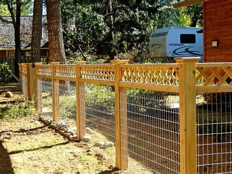 wire fence topped with lattice - Google Search | Fence planning, Fence options, Backyard fences