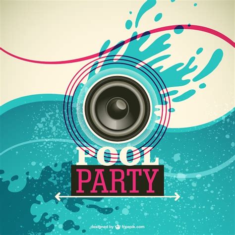 Free Vector | Pool party invitation