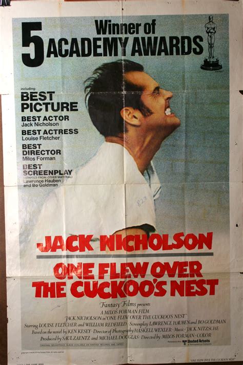 ONE FLEW OVER THE CUCKOOS NEST, Original Awards Style Movie Poster – Original Vintage Movie Posters