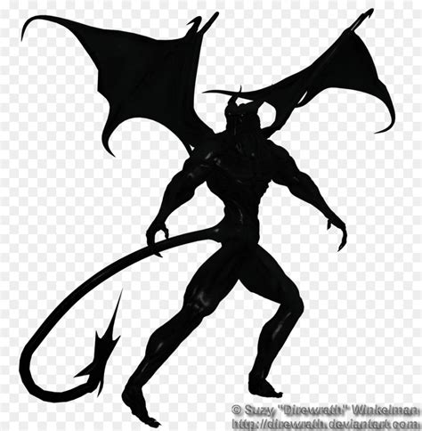 Jersey Devil Silhouette Demon Clip art - creepy png download - 1545* ...