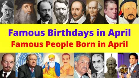 Famous People Who Born in April - Getinfolist.com