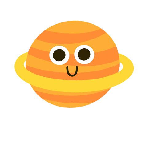 Saturn planet cartoon Icon. 18801992 PNG