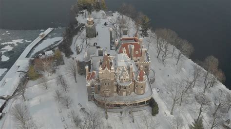 Boldt Castle in winter - YouTube