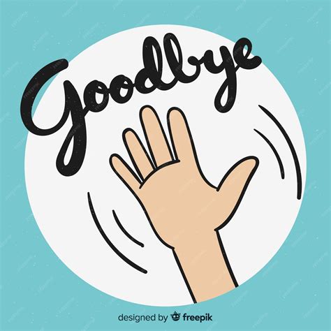 Premium Vector | Goodbye cartoon hand lettering background