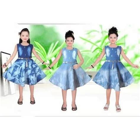 Denim Sleeveless Kids Party Wear Frock at Rs 200/piece in Mumbai | ID ...