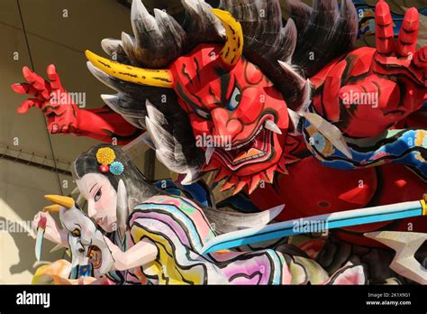 Colourful floats at Aomori Nebuta festival Stock Photo - Alamy