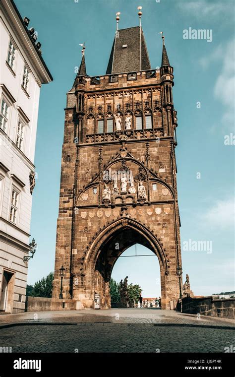 Old town bridge tower on Charles Bridge - Karluv Most. Prague, Czech ...