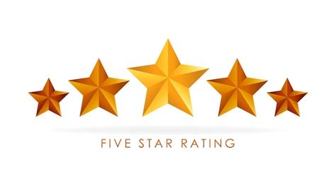 Premium Vector | Five golden rating star vector illustration in white ...