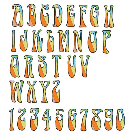 Hippie Alphabet Font