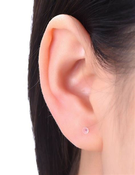 Clear Glass Stud Earrings | knittingaid.com